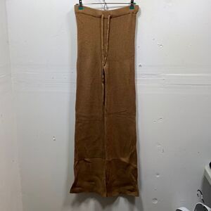 No Vacancy Rib Knit Flare Leg Pants Medium